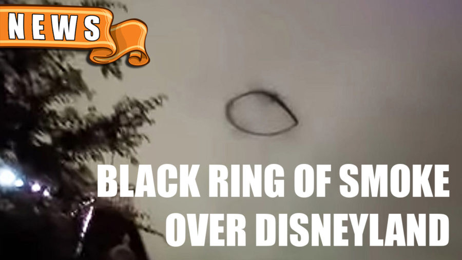 Black ring of smoke over Disneyland